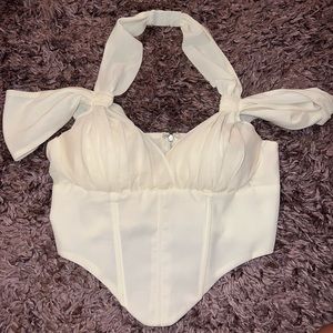 OhPolly white princess crop. Size US 2. Only used once